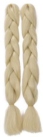 CAISHA 2er 60cm Extensions Haarverlängerung Haarteil Hellblond BE113