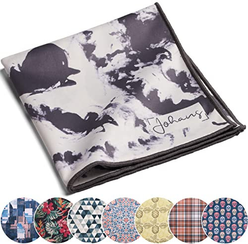 Johans® XXL Mikrofasertuch zur Reinigung von Smartphone, Tablet, Brille, Display, Kamera | Displaytuch, Brillenputztuch, Reinigungstuch | Optikerqualität in 30x30cm (Dust)