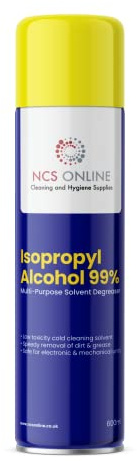 NCSONLINE Isopropyl Alcohol 99.9% Aerosol Spray | Multi Purpose Solvent Electrical Contact Cleaner 600ml