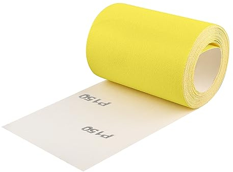 Shineboc 93 mm x 5 metros grano 150, papel de lija de cuarzo para madera, metal, pintura, yeso, masilla, automoción, compatible con lijadoras manuales