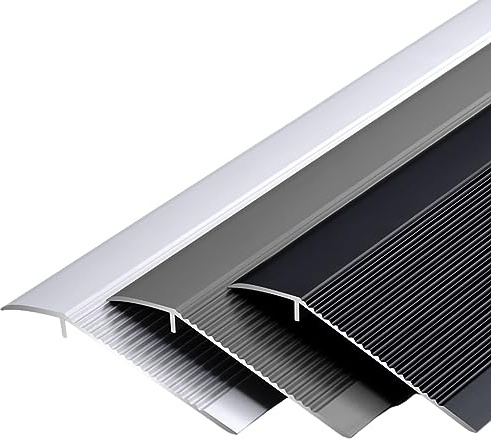 RIFWOVE Antideslizante Rampa De Umbrales, para Puerta De Entrada Portales, Perfil De Transición Ligero Tira Reductora De Transición De Piso,La Tira De Transición (Color : Black)