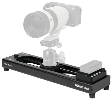 Toprig S60 Camera Slider by Accsoon Adjustable 24''/60cm Motorized with Full Button Control 120° Panoramic Shooting Support APP horizontally Camera Slider Support IME Lapse Photography(S60)