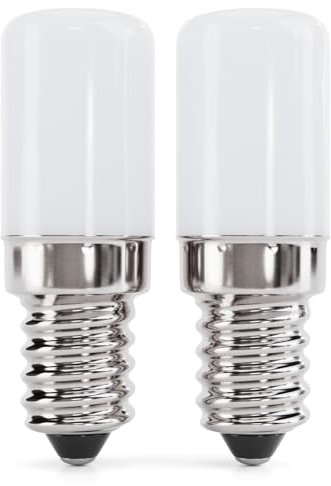 greate 2x Lampadina per Frigorifero LED E14 2W - Lampadine LED per Macchina da Cucire, Cappa, Lampada di Sale, Cristallo di Sale - Lampadina E14 LED Mini con 135 Lumen, 6000K & 25.000h di Durata