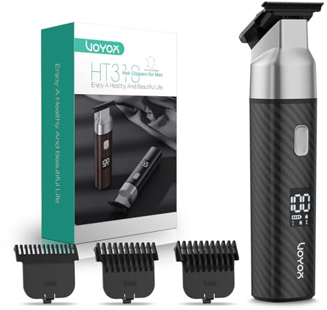 VOYOR Tondeuse Corps Homme,Rasoir Corps Pour Aisselles,Visage,Maillot,Poils,Tondeuse Intime Homme,Rechargeable Par USB,Tondeuse Partie Intime Étanche (Noir)