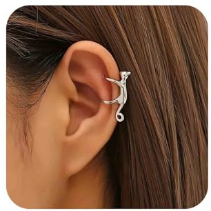 Aneneiceera Vintage Katzenohrringe Silber Katze Helix Ohrringe Süße Tier Ohrstecker Ohrringe Nicht Durchbohrt Clip On Ohrringe Katzenohrringe Schmuck Für Frauen Und Mädchen (gold)