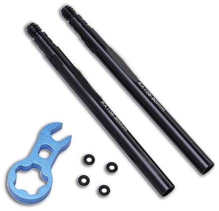 Yunir Tire Valve Extender, Portable Aluminum Alloy Flexible Tire Valve Stem Extension, with Washer Wrench, for Road Bicycle Bike (80mm)