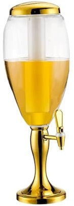 Distributeur de bière Distributeur de bière en tube de glace de 5 L, grande capacité, tour de bière de table amovible, tour de bière en tube de glace, distributeur de boissons de fête pour la maison,