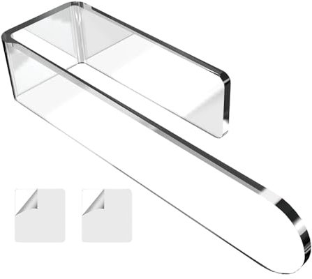 HandtuchstangeU-förmiger Handtuchhalter aus Acryl für Badezimmer, Türhänger aus gebürstetem Edelstahl, Selbstklebende Wandhalterung, offener Ring für Küchen, Waschküchen