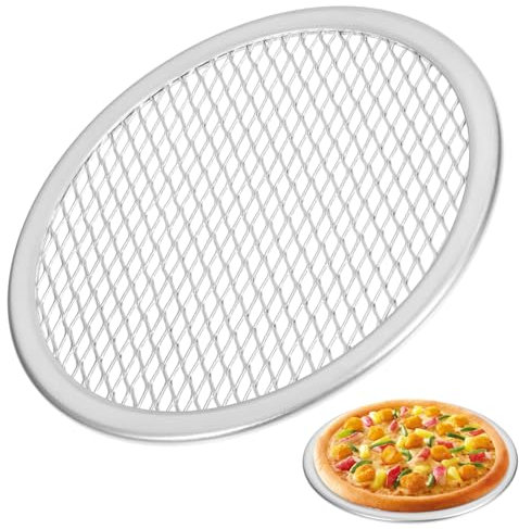 Gadpiparty Aluminum 6-inch Mesh Pizza Tray Non-stick Baking Pan Crisping Plate for Oven Cooking and Serving