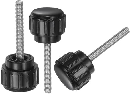 QUARKZMAN 20 Stück Rändelschraube mit Gewinde M3 x 20mm Rundkopfschraube Rundgriffschraube Rundgriffbolzen Klemmknöpfe 14mm Handknöpfe Daumenschrauben Spannschraube für Industrie Maschine