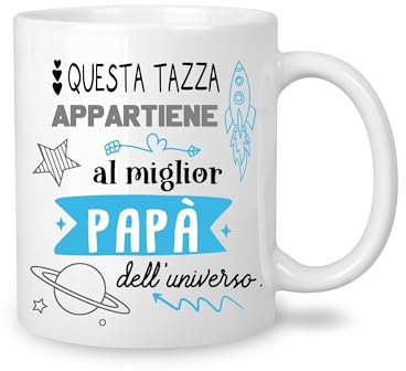 Yufansd Mug Tazza Caffè - Il Miglior Papà dell'Universo - Regalo Originale per la Festa del Papà - Ceramica 350 ML