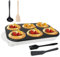 AEWHALE,Sartén para 6 Tortitas,Crepera Electrica con Revestimiento Antiadherente 1500 W,Blanco
