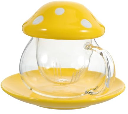 FUNOMOCYA Taza De Té De Vidrio Infusor Set De 4 Tazas De Té Decorativas Para El Hogar