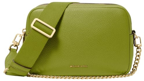 Michael Kors Damen Bryant Medium Double Zip Chain Camera Crossbody Bag Umhängetasche, Meadow Green