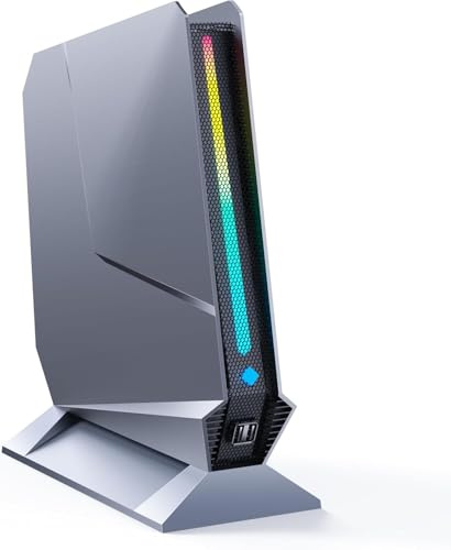 TOPGRO T1-Pro Mini Gaming PC Core i9-13900HK/RTX4060 8G GDDR6, Gaming Computer 32GB RAM DDR5, 1TB PCIe4.0 SSD, Adjustable RGB Light, WiFi6E/BT5.3/2.5G LAN 4K@60Hz Win11 Pro High-Performance Desktop PC