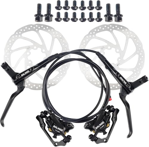 ZUKKA MTB Hydraulisches Scheibenbremsen Set und 2 6-Loch Scheibe 160 mm Disc Bremsscheiben für MTB, Elektrofahrrad Links Vorne 800mm Hinten Rechts 1550mm