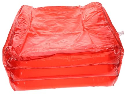 INOOMP Cuenca de pie de relleno al aire lavabo para los pies lavabo plegable de viaje cuenca de pie plegable lavabo para pies pediluvio plegable de polivinilo rojo