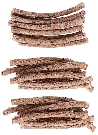 HEMOTON Cuerdas para Fuego Portátiles 30 Piezas Cera De Abeja Cuerda De Yute para Exteriores Camping Senderismo Iniciador De Fuego Herramienta De Arranque Rápida y Resistente