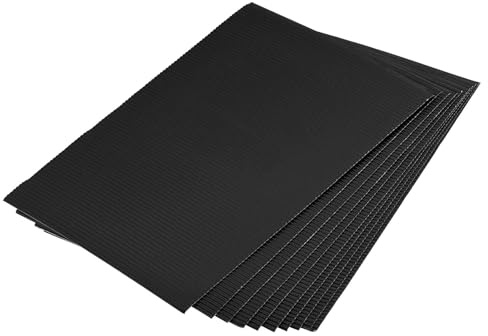 sourcing map Corrugated Paper Sheets 25pcs 11.69-inch x 8.27-inch Black Cardboard for DIY Craft