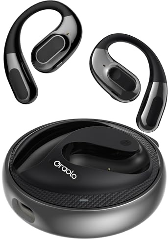 Écouteurs à oreilles ouvertes, écouteurs ouverts avec appels clairs, écouteurs sans fil Bluetooth 5.4 avec crochets d'oreille, autonomie de lecture 40 h, étanchéité IPX5, écouteurs de sport légers