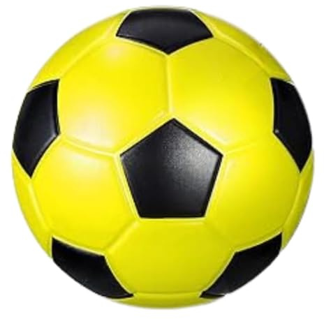 Mini fotboll för barn och vuxna – mjuk, hållbar fotboll för träning, träning och lek – perfekt för inomhus- och utomhuskul – flerfärgad design 15 cm (gul)