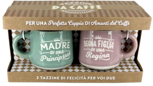 CLEARCO Tazzine da caffè personalizzate in scatola regalo - Madre & Figlia