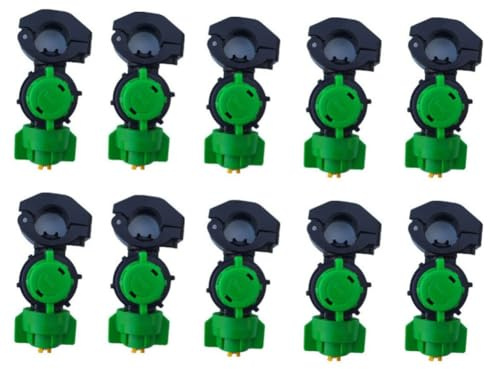 WheatThrive Paquete de 10 boquillas de pulverización agrícola para tractores, puntas de riego atomizadoras finas compatibles con tubos de acero de 21 a 22 mm