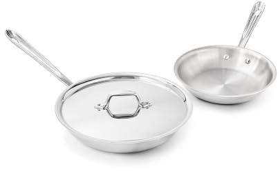 All-Clad D3 Stainless Steel 2-Piece Fry Pan Set, Made in the USA
