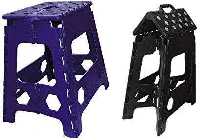 Hippo Tonic 930250 Foldable Marchepied Mixte, Noir/Gris, 28.5 x 21.5 x 39 cm