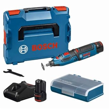 Bosch Professional 12V System GRO 12V-35 - Miniherramienta a batería (5000 – 35000 rpm, 2 baterías x 2.0 Ah, en L-BOXX)