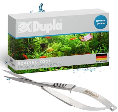 Dupla Scaper’s Tools Federschere I 160 mm I Präzisions-Pflanzenschere aus Edelstahl für Aquascaper I Exaktes Schneiden und Formen von Aquarienpflanzen I Zubehör für Aquascaping