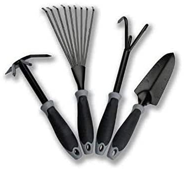 Freund Victoria Grabpflege-Set 700 4-teilig (Blumenkelle, Häckchen, Laubbesen, Grubber, Gartengeräte, Blumenbeet) 1850631