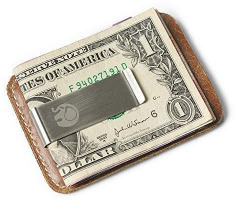 Letrino Visa Klammer Rinder Echtleder Leder Geldklammer Kreditkartenhalter Leder Clip