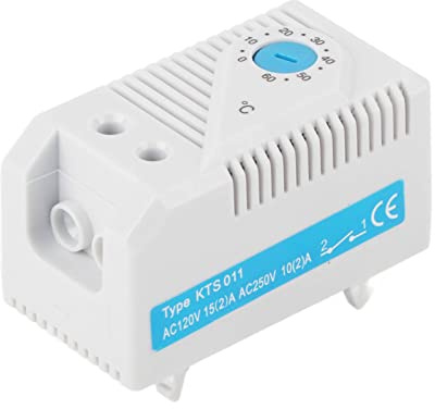0–60 ℃ einstellbares mechanisches Thermostat, kompakt, elektrisch, mechanisch, Temperaturregler, Schalter (Blaue Taste)