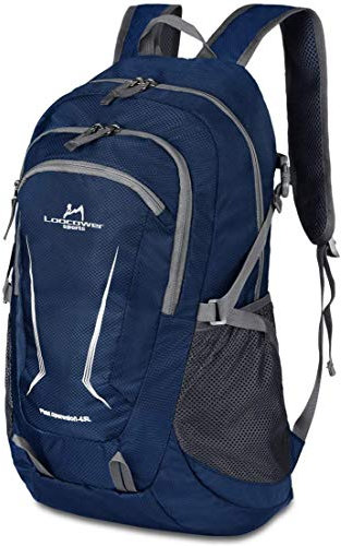 Loocower 45L Leichte Packable Reiserucksack Wanderrucksack, Multifunktionale Tagesrucksack, Faltbare Camping Trekking Rucksäcke, Utra Leicht Outdoor Sport Rucksäcke Tasche - Blue