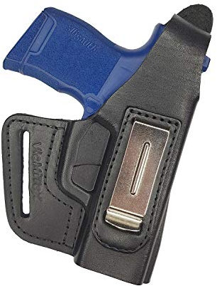 VlaMiTex IWB/OWB Leder Holster für Sig Sauer P365 und Sig Sauer P365XL (Sig Sauer P365 - IWB 3-3)