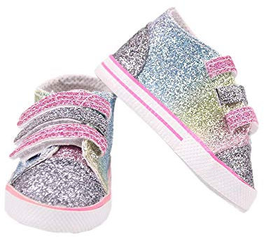 Aeromdale Puppenschuhe Gestreifte Sneakers Casual Lazy Schuhe für 18 Zoll American Doll Girls 43cm Doll - Mix - 1 Paar