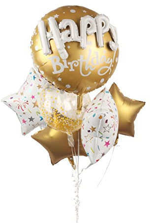 36inch Large Gold Round Foil Helium Mylar Balloons Set 8pcs For Gold Happy Birthday Party Decorations
