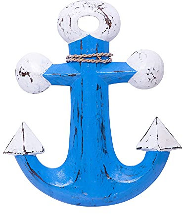 Orient Express - Ancla de madera para decoración de pared, decoración de pared, colgante de madera, decoración marítima, amuleto de la suerte, diferentes tamaños, producto hecho a mano