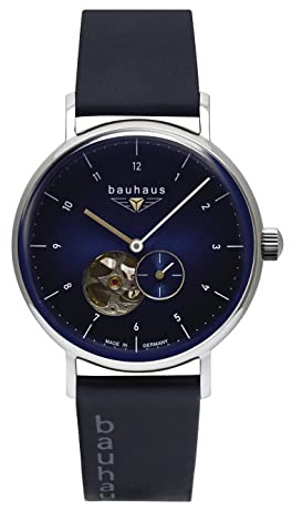 Bauhaus Reloj automático para Hombre 2166 con corazón Abierto y Correa de Cuero