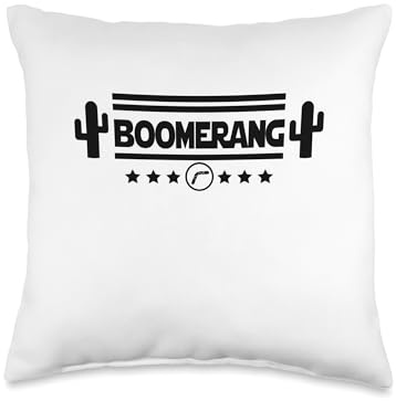 Boomerang Graphic Boomerang Thrower Boomerang Player Sports Throw Pillow