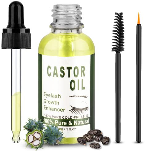 Rizinusöl 100% Rein, Bio Rizinus Öl Kaltgepresst - Haarwachstum Haaröl, Natürlich Serum Schnell Wachstum für Wimpern, Augenbrauen, Haare, Bart, Nägel | 30ml Castor Oil mit Pipette, Vegan Wimpernserum