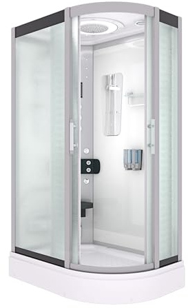 AcquaVapore Duschkabine Komplettdusche Fertigdusche Dusche D60-70M1R-EC 80x120 cm mit 2K Scheiben Versiegelung