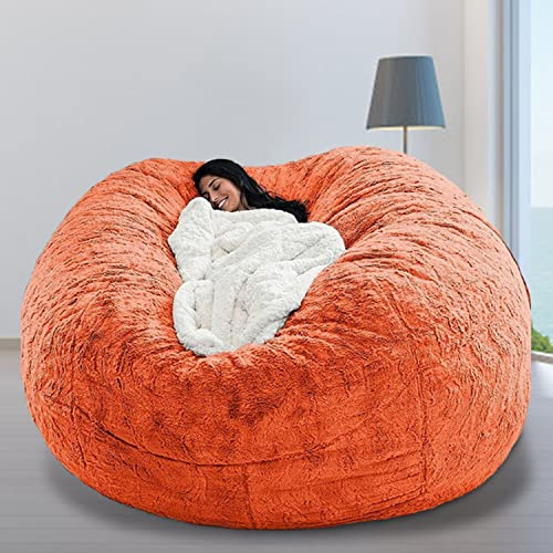 Bean Bag Stuhlhusse Flauschiger Kuschel-Sitzsack, Stuhlhusse Für Erwachsene (Ohne Füllung) Riesiger Fell-Sitzsack, Sofabezug, Extra Großer Waschbarer Sitzsackbezug Für Kinder I,208 * 86cm