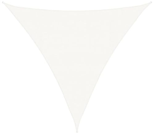 HIGSOSE Voile d'ombrage Triangulaire Blanc PEHD 4,5x4,5x4,5 m Protection Contre UV Toile Ombrage Protège de Lumière Directe du Soleil Parasol de Jardin Exterieur Balcon Résistant à Moisissure