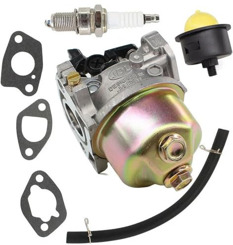 TUBBEK Vergaser Dichtung Schlauch Pumpe Primer Zündkerzen Set, for Einhell GC-PM 46/1 S, GC-PM 51/2 S HW, HBM 46 R Rasenmäher Gartenwerkzeug Satz