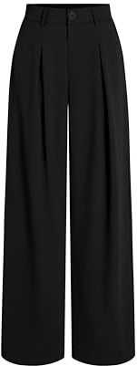 CIDER Wide Leg Pants Woman High Waist Trousers Casual Office Work Pleated Pants Black