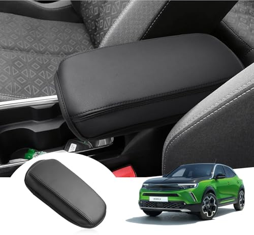 GAFAT Compatibile con Opel Mokka B Mokka-e 2021–2025 2026 Copertura per Bracciolo Centrale, Protezione per Braccioli, in Pelle PU, Imbottitura in Microfibra, Accessori Mokka B (Nero)