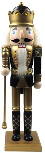 Katutude Soldatini Schiaccianoci in Legno, 36cm Schiaccianoci in Legno Schiaccianoci Tradizionali di Natale Soldato in Legno Dipinto Schiaccianoci Soldato di Natale Figurina Decorazioni Regali di Nat