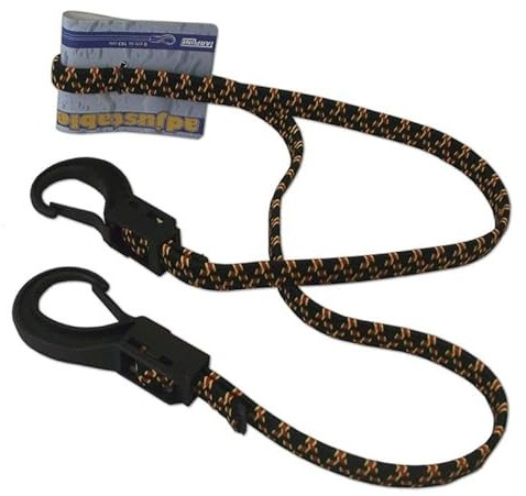 Adjustable Bungee Cords, 36/48/72 in, UV Treated Polyester Braided Rubber (48in)